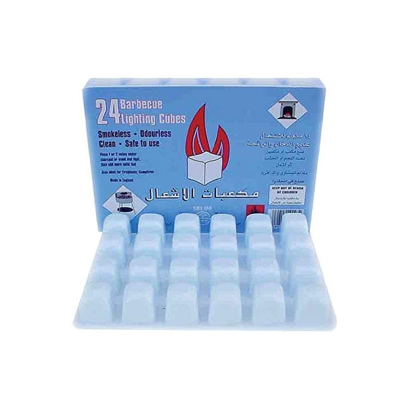 Barbecue Lighting Cubes 24 Pieces24 PIECES Silver