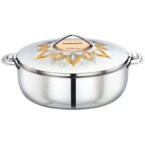 Bohara Sadiyah Casserole Dish Silvergold 2L2 Litres Silver&Gold
