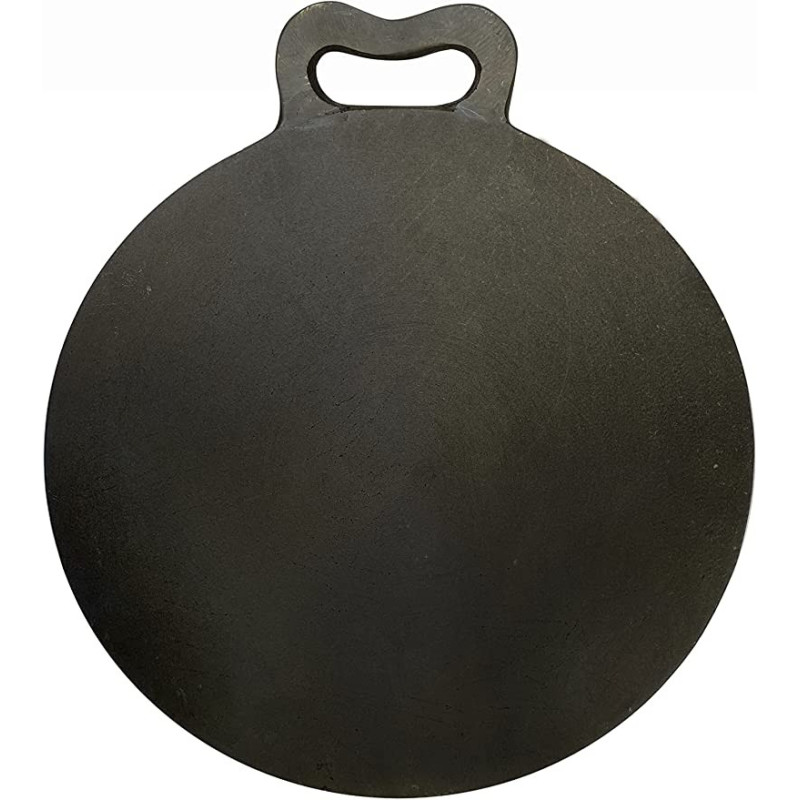 Ayda Pre Seasoned Cast Iron Tawa Arabic Bread Maker Flat Edge Iron Tawa Compatible With Gas And Flat Top Stoves 10 Inch Black