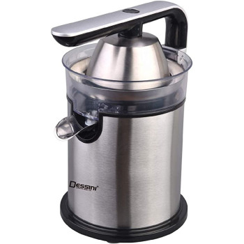 Dessini Electric Press Citrus Juicer Brushed Stainless BlackPresse Agrumes ElectriquesSilver&Black