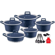 Dessini 12 Piece Granite Cookware Set Indigo12 Pieces Indigo