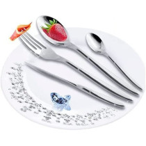 Dessini 135 Piece Stainless Steel Cutlery Set Silver140 Pieces Silver