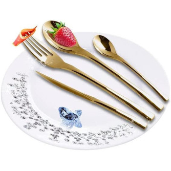 Dessini 135 Piece Stainless Steel Cutlery Set Gold136 Pieces Gold