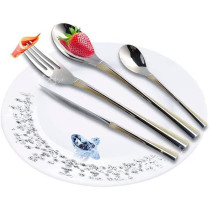 Dessini 135 Piece Stainless Steel Cutlery Set Silvergold142 Pieces Silver&Gold