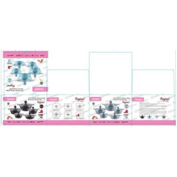 Dessini 17 Piece Granite Saving Energy Aluminum Cookware Set Includes 1Xcasserole With Lid 20Cm 1Xcasserole With Lid 24Cm