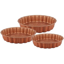 Dessini 3 Piece Granite Cake Pan Set Brown Small 24 Medium 28 Big 32 Cm