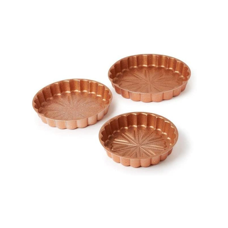 Dessini 3 Piece Granite Cake Pan Set Brown Small 24 Medium 28 Big 32 Cm