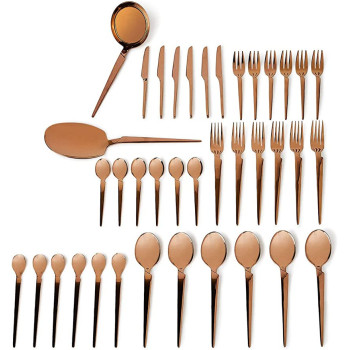 Dessini 39 Piece Stainless Steel Cutlery Set Gold