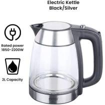 Dessini 2 Piece Tea Maker With Kettle Set 8008 B Black Silver