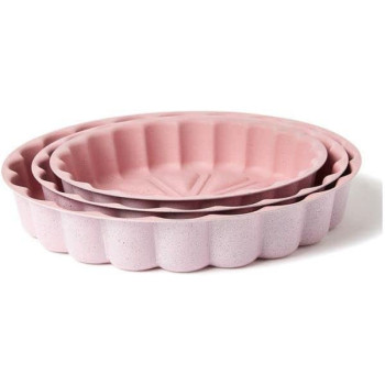Dessini 3 Piece Granite Cake Pan Set Pink 32.4 X 30.6 X 10.6Cm