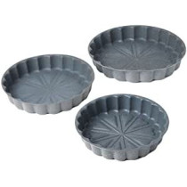 Dessini 3 Piece Granite Cake Pan Set Grey Small Pan 24 Medium Pan 28 Large Pan 32 Cm