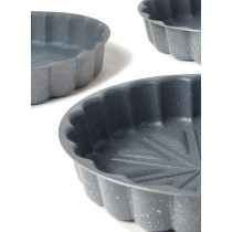Dessini 3 Piece Granite Cake Pan Set Grey Small Pan 24 Medium Pan 28 Large Pan 32 Cm