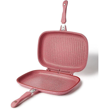 Dessini Double Fry Pan Pink 36Centimeter