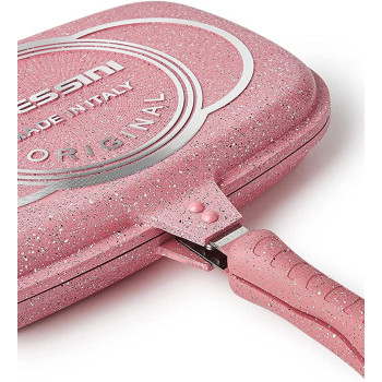 Dessini Double Fry Pan Pink 36Centimeter