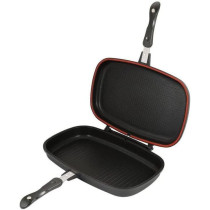 Dessini Double Side Die Casting Grill Pan Black Silver 36Centimeter