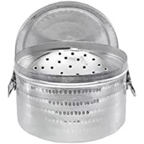 Ayda Pure Aluminium Mandi Biryani Cooking Pot Or Steamer Pot Silver 35Cm35 Cm Silver