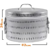 Ayda Pure Aluminium Mandi Biryani Cooking Pot Or Steamer Pot Silver 35Cm35 Cm Silver