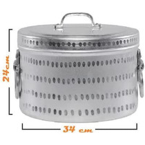 Ayda Pure Aluminium Mandi Biryani Cooking Pot Or Steamer Pot Silver 35Cm35 Cm Silver