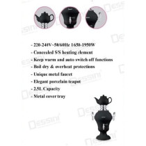 Dessini Electric Samovar Salovar3333Black Black Silver