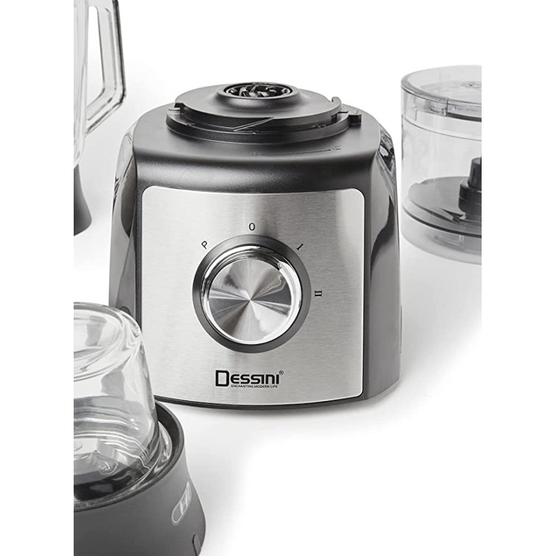 Dessini Food Processor 600 W 9900 Food Processor Silver Black Clear