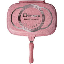 Dessini Granite Double Fry Pan Pink 40Cm