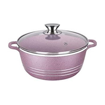 Dessini Non Stick Ceramic Coated Casserole Cooking Pot Purple 20Cm