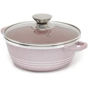Dessini Non Stick Cooking Pot Pink 24Cm