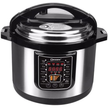 Dessini Regina Electric Pressure Cooker Silver Black 8L