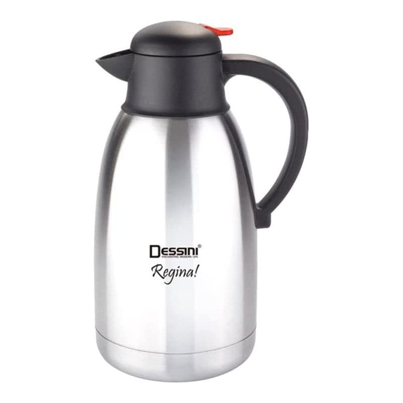 Dessini Regina Stainless Steel Flask Silver Black