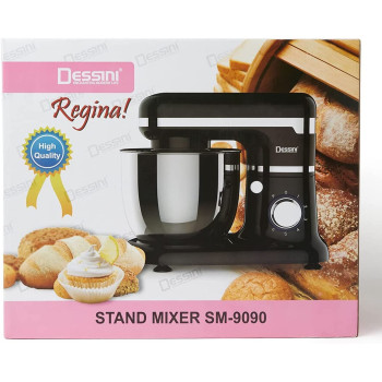 Dessini Stand Mixer 1000 Watts 5 Liter Sm 9090 Silver & Black