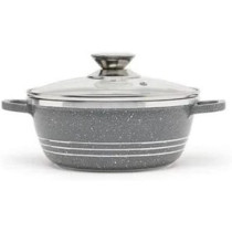 Dessini Versatile Efficient Non Stick Casserole Cooking Pot Grey Clear Silver 42X42X31Cm