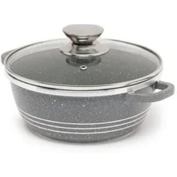Dessini Versatile Efficient Non Stick Casserole Cooking Pot Grey Clear Silver 42X42X31Cm