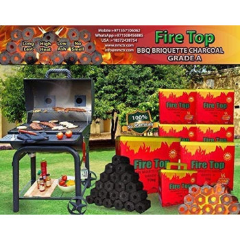Pamchal Fire Top Bbq Charcoal Briquettes Long Hole Charcoal Black 10Kg