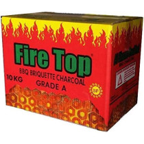 Pamchal Fire Top Bbq Charcoal Briquettes Long Hole Charcoal Black 10Kg