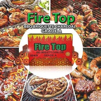 Pamchal Fire Top Bbq Charcoal Briquettes Long Hole Charcoal Black 10Kg