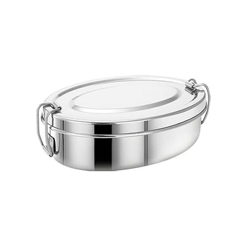 Taj Stainless Steel Lunch Box 15Cm- Bento Box Multifunctional-Containers Lunch Box Containers With 2 Compartments Tiffin Box 1Pc
