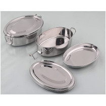 Taj Stainless Steel Lunch Box 15Cm- Bento Box Multifunctional-Containers Lunch Box Containers With 2 Compartments Tiffin Box 1Pc