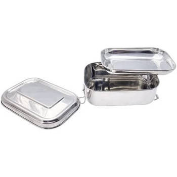 Taj Stainless Steel Lunch Box -Containers Lunch Box Containers With 2 Compartments Tiffin Box 1Pc