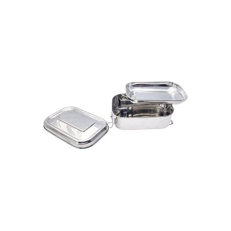 Taj Stainless Steel Lunch Box -Containers Lunch Box Containers With 2 Compartments Tiffin Box 1Pc