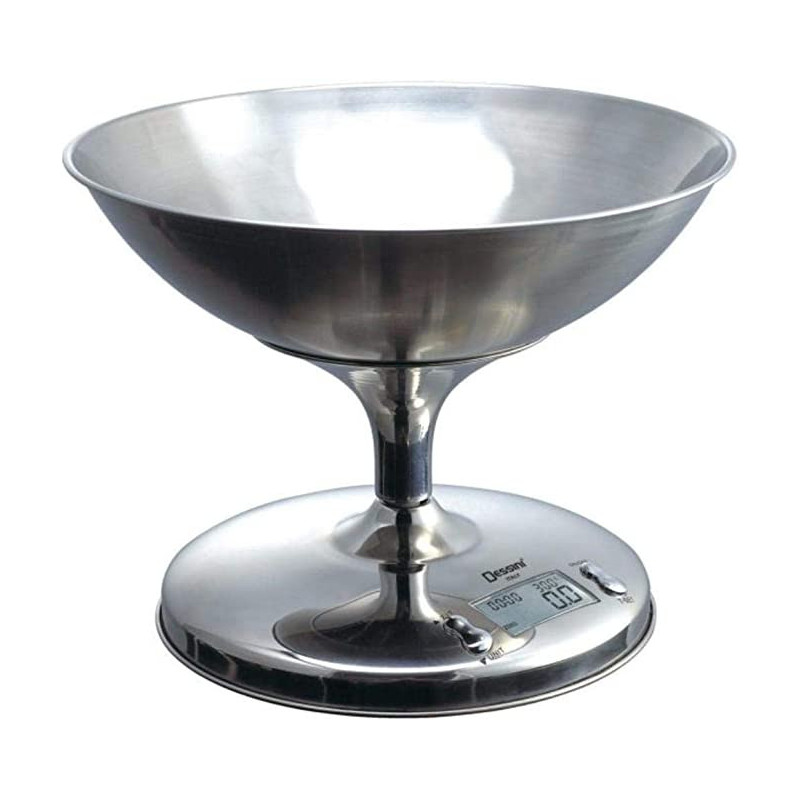 Dessini Stainless Steel Kitchen Scale With Bowl Capacity 5Kg White Lcd Color - Silver