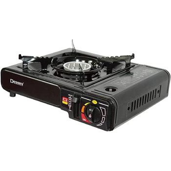Dessini Portable Picnic Gas Stove Durable Iron Construction Compact And Lightweight Cooker Fuel Safety Cut Out Multiuse