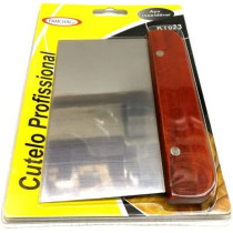 Pamchal Stainless Steel Dough Scrapper, Silver/Brown, 15 cm
