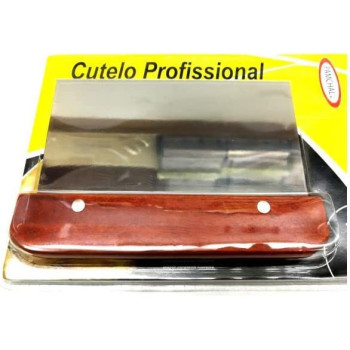 Pamchal Stainless Steel Dough Scrapper, Silver/Brown, 15 cm