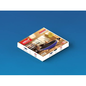 Mithra Non Stick Appam Pan With Lid And Accessories Grey/Black/Silver 22X5X28Cm