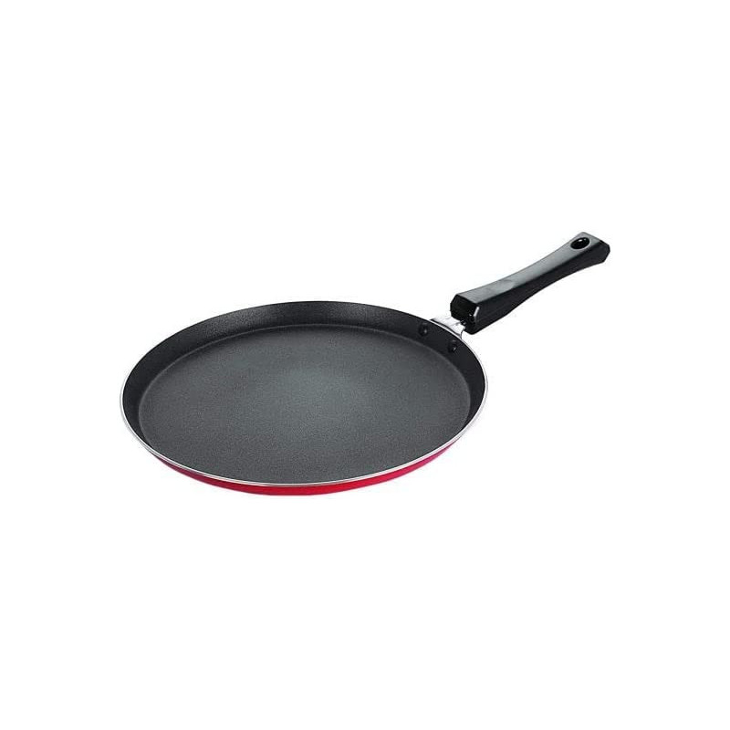 Mithra Non-Stick Dosa Tawa, Red/Black, 29 cm