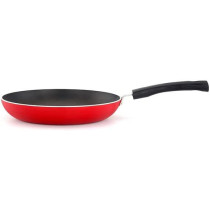 Mithra Non-Stick Fry Pan With Lid Red/Black/Silver 22Cm