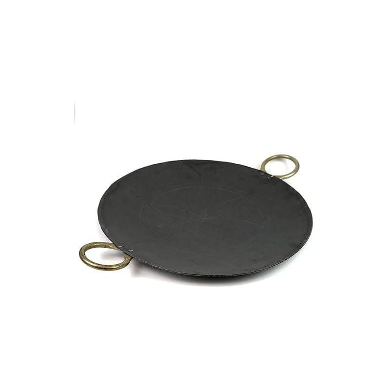 Taj Iron Concave Thawa, Pavbhaji Tawa With Side Metal Handle (35.5 Cm Dia)
