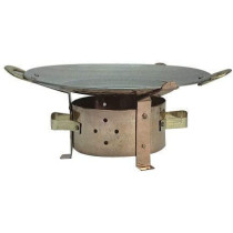 Taj Iron Concave Thawa, Pavbhaji Tawa With Side Metal Handle (35.5 Cm Dia)