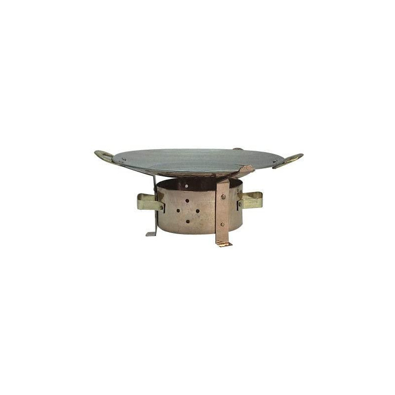 Iron Concave Thawa, Pavbhaji Tawa With Side Metal Handle (25.5 Cm Dia)