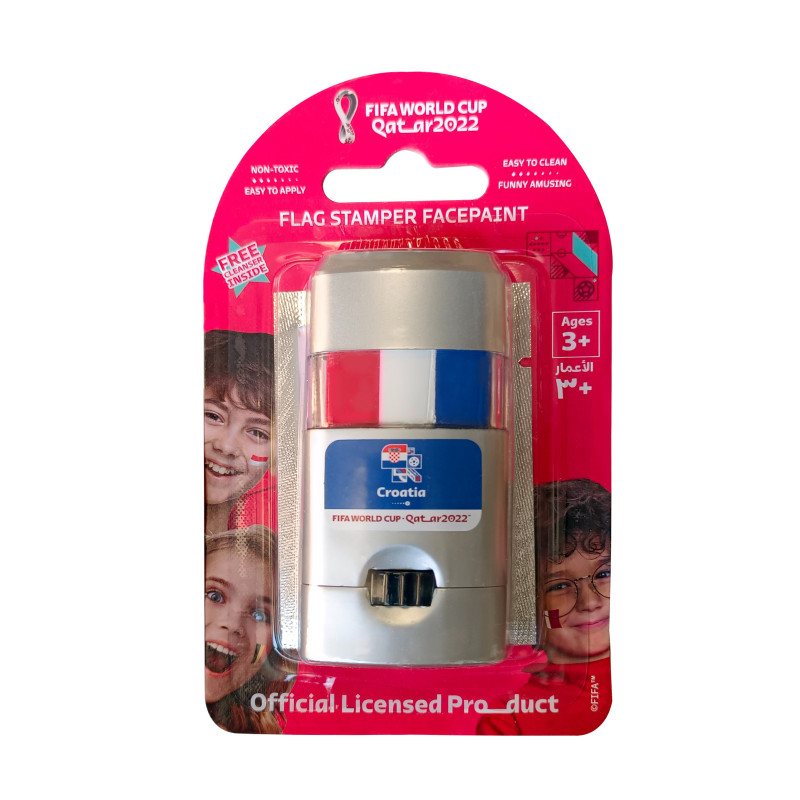 FIFA Flag Stamper Non Toxic Flag Face paint with free removing cream CROATIA
